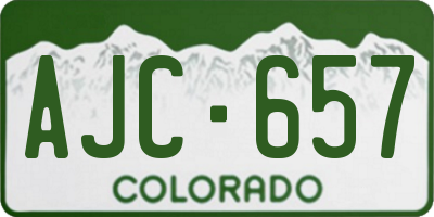 CO license plate AJC657