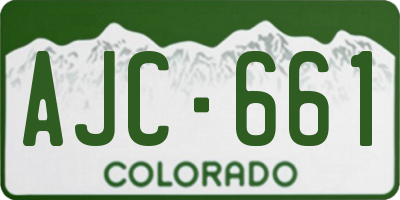 CO license plate AJC661