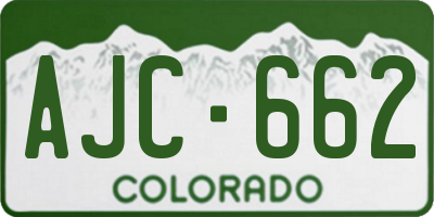 CO license plate AJC662