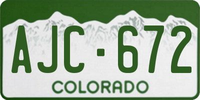 CO license plate AJC672
