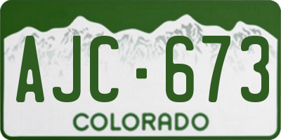 CO license plate AJC673