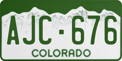 CO license plate AJC676