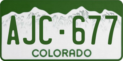 CO license plate AJC677