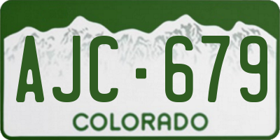 CO license plate AJC679