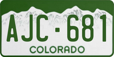 CO license plate AJC681