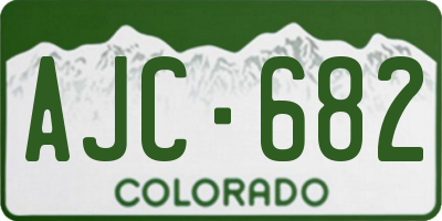 CO license plate AJC682