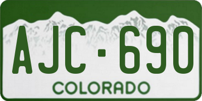 CO license plate AJC690