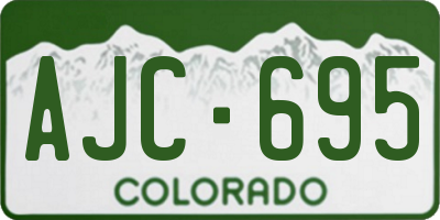 CO license plate AJC695