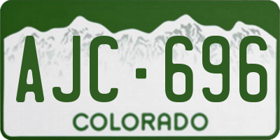 CO license plate AJC696
