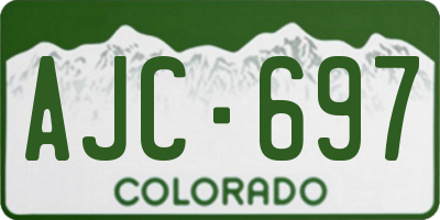 CO license plate AJC697