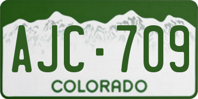 CO license plate AJC709