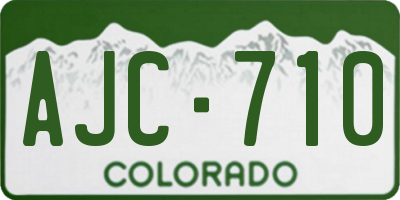 CO license plate AJC710