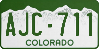CO license plate AJC711