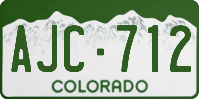 CO license plate AJC712
