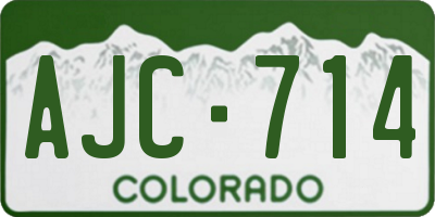 CO license plate AJC714
