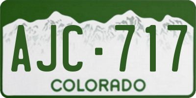 CO license plate AJC717
