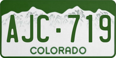 CO license plate AJC719