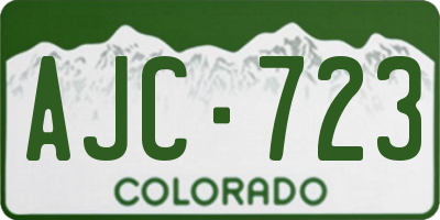 CO license plate AJC723