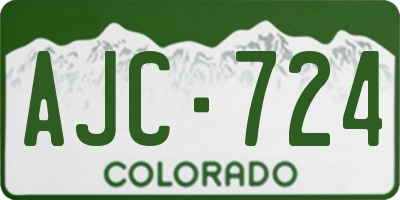 CO license plate AJC724