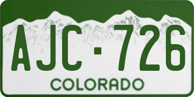CO license plate AJC726