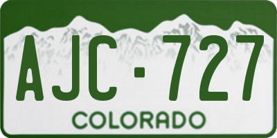 CO license plate AJC727