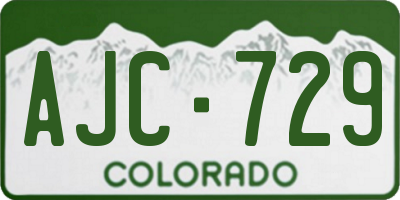 CO license plate AJC729
