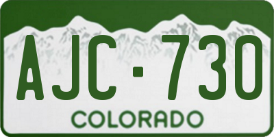 CO license plate AJC730