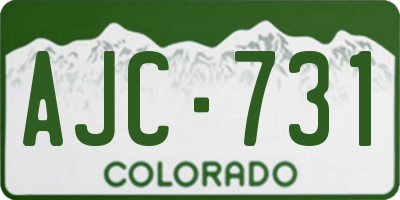 CO license plate AJC731