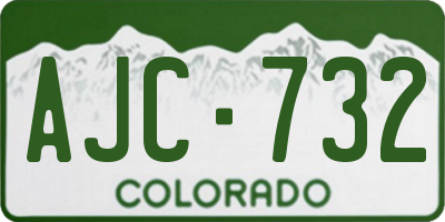 CO license plate AJC732