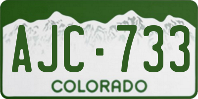 CO license plate AJC733