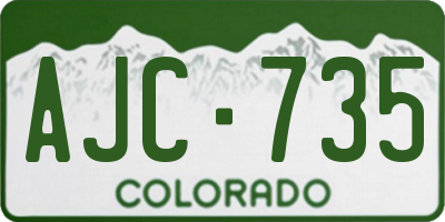 CO license plate AJC735