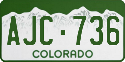 CO license plate AJC736