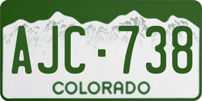 CO license plate AJC738