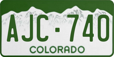 CO license plate AJC740
