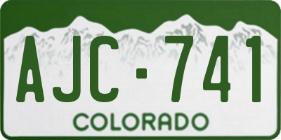 CO license plate AJC741