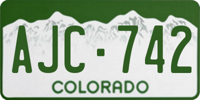 CO license plate AJC742