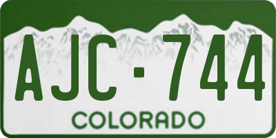 CO license plate AJC744