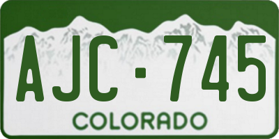 CO license plate AJC745
