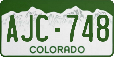 CO license plate AJC748