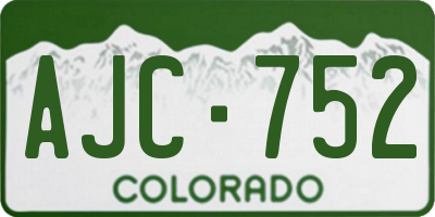 CO license plate AJC752
