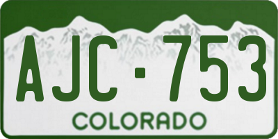 CO license plate AJC753