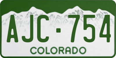 CO license plate AJC754