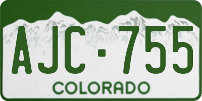 CO license plate AJC755