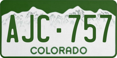 CO license plate AJC757