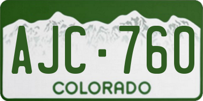 CO license plate AJC760