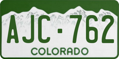 CO license plate AJC762