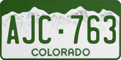 CO license plate AJC763