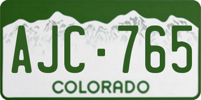 CO license plate AJC765