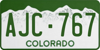 CO license plate AJC767
