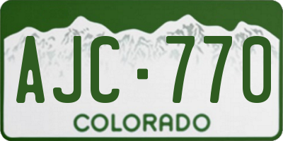 CO license plate AJC770